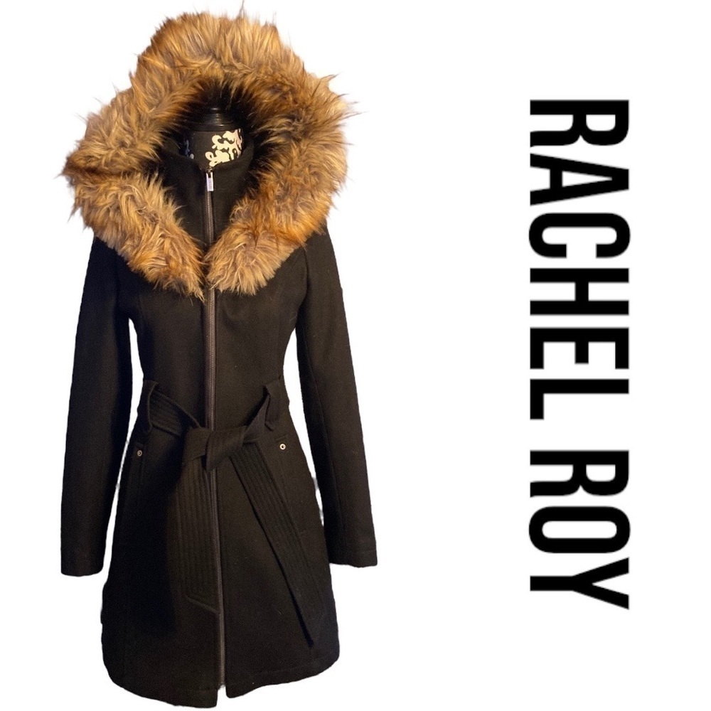 CLEARANCE Rachel Roy Wool‎ and Faux Fur Coat